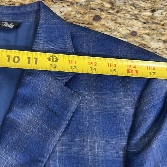 Reda 1865 Contemporary Classic Men's Blue Plaid Blazer Size 40 - Picture 6 of 14